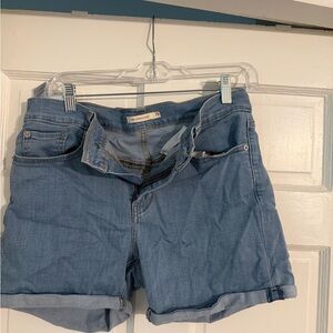 Levi's Light Blue Mid Length Jean Shorts